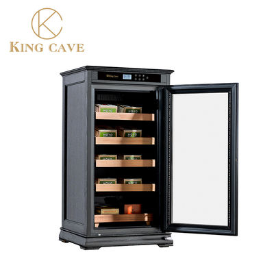 İyi bir fiyat. Ahşap Çerçeve LED Işık Tek Cam Kapı Elektrik Sigara Humidor Kabine Soğutucu çevrimiçi