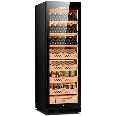 İyi bir fiyat. Dijital sıcaklık ve nem kontrolü ile İspanyol Sedir Sigara Soğutucu Humidor çevrimiçi
