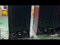 Katı Ahşap Dokunma Kontrolü Çift Bölge Elektrik Şarap Soğutucu Sigara Humidor Dolabı
