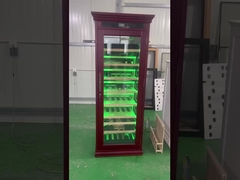 Tek cam kapılı sabit sıcaklıklı gül ahşap sigara ısıtma dolabı